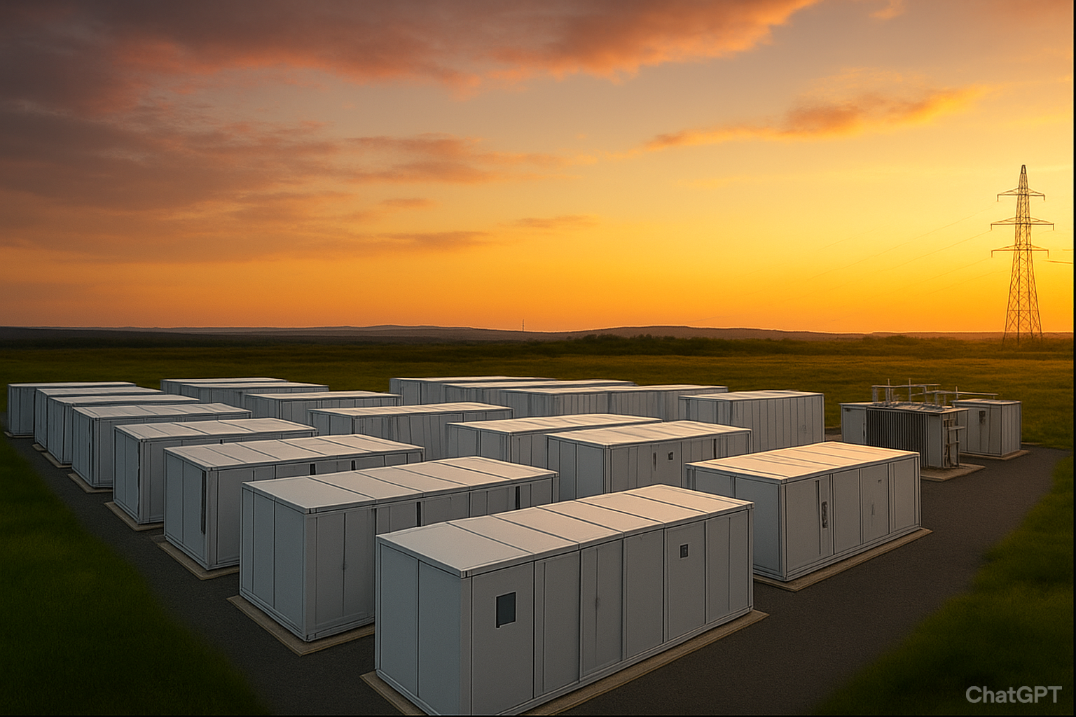 Conceptual visualization of ZiRi BESS A (226 MWh) for energy market participation